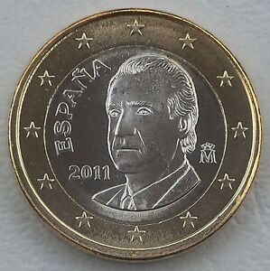 1 E.uro Pièce de Monnaie Espagne 2011 Juan Carlos splendide