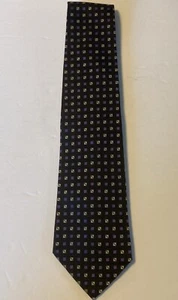 Lauren Ralph Lauren Men's Silk Tie 58”X 4" Black w/ silver/purple Geometric - Picture 1 of 5