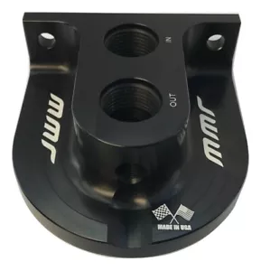 BILLET REMOTE OIL FILTER RELOCATION MOUNTING BRACKET -10 AN with pressure port - Picture 1 of 4