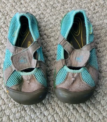 KEEN Breezemont CNX Mary Jane Slip On Shoes TEAL GREY Little Girls Size 12 - Image 1 of 4