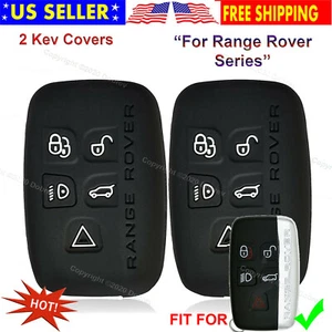 2x Silicone Cover Holder Protector Case Fob Holder for Land Range Rover Car Key - Picture 1 of 5