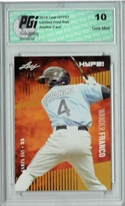 Wander Franco 2018 Leaf HYPE! #2A Jersey #4 of 25 Rookie Card PGI 10 - Picture 1 of 1