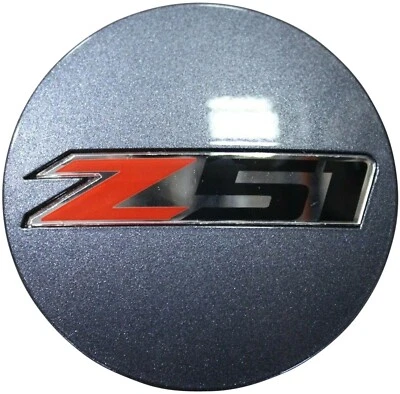 Tapa central de rueda Chevy Corvette 14-15 22926205 gris metálico GM Z51 logotipo OEM Foto 1 de 4