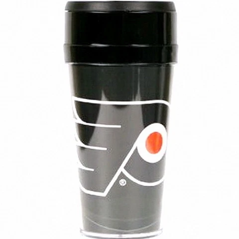 PHILADELPHIA FLYERS TRAVEL TUMBLER MUG INSULATED HOT/COLD CUP NHL 16OZ WITH LID Cover