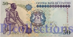 LOT LESOTHO 50 MALOTI 2001 PICK 17d UNC X 5 PCS - Picture 1 of 2