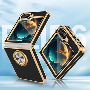 Housse pour Samsung Galaxy Z Flip6 Flip5 Flip4 Placage Anneau Support Coque Antichoc - Photo 1 sur 19