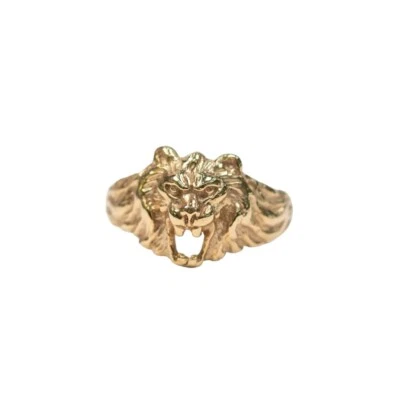 9ct 9K Yellow Gold Open Mouth Lion Head Men’s Ring Size W. Brand New - Image 1 of 4