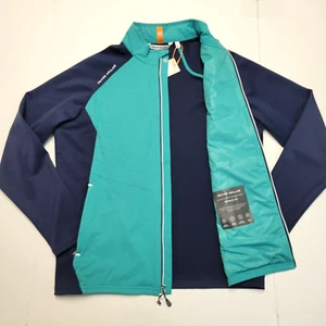 NEW Peter Millar Full Zip Hybrid MERGE ELITE Jacket Men LARGE Billiard Blue $230 - Picture 1 of 8
