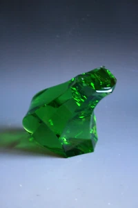 SELTENE EXBOR GRÜNE GLAS FROSCH SKULPTUR - Bild 1 von 5