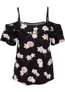 Entzückendes Top mit reizvollen Cut-Outs und Volants Gr.56/58 NEU (3338) - Bild 1 von 2