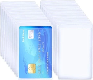 BronaGrand 20pcs 9.3*6 cm, Clear Credit Card Protector Sleeves - Picture 1 of 6