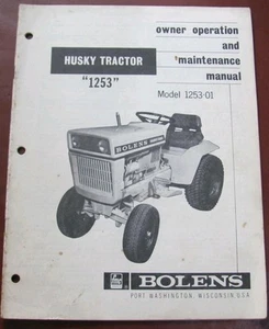 1969 Bolens Owner, Operation and Maintenance Manual Husky 1253-01 - Picture 1 of 6