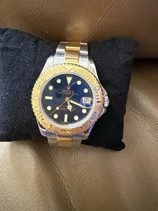 ROLEX Yacht master 168623 Blue Dial Steel & Gold 35mm - Picture 1 of 12