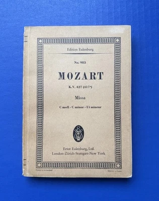 Mozart - Mass in C Minor - Eulenburg Miniature Study Score PB (EE No. 983) - Image 1 of 4