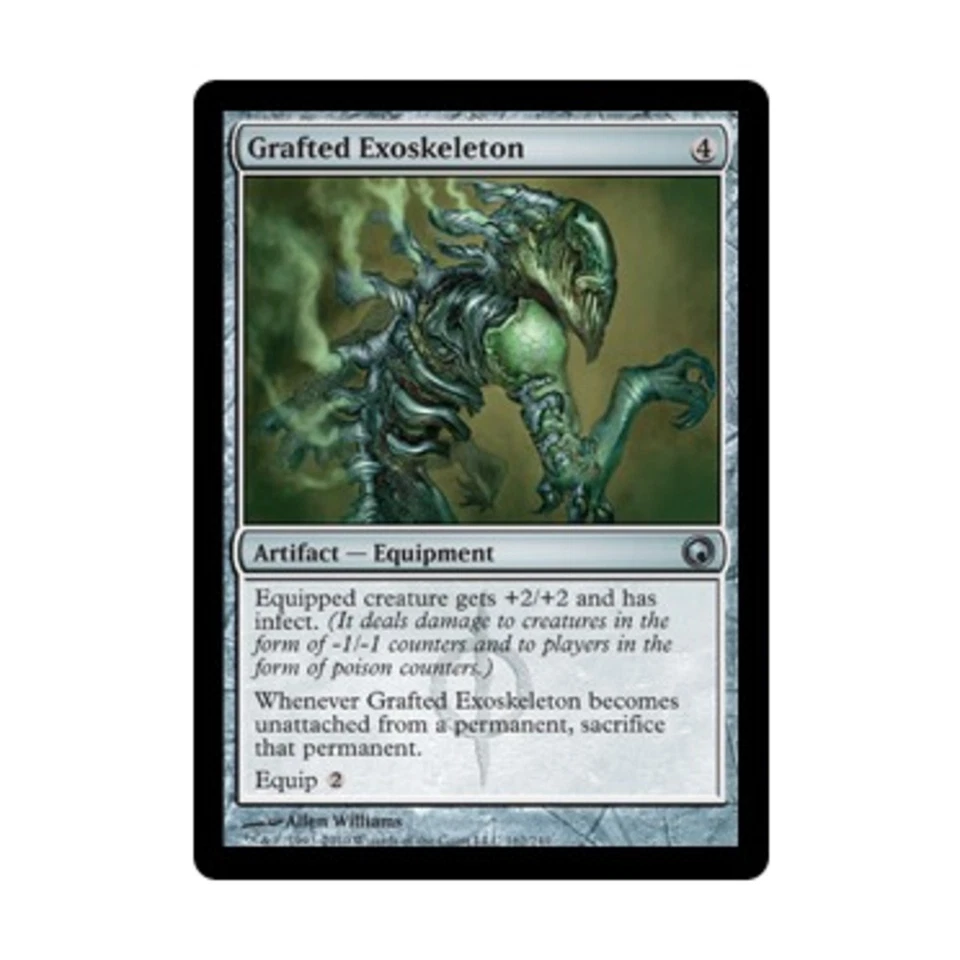 WOTC MtG Scars of Mirrodin Grafted Exoskeleton (U) (Foil) EX - Image 1 of 1