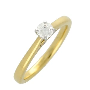 Ladies GIA Certified 18ct Yellow Gold Diamond Engagement Ring - Picture 1 of 4