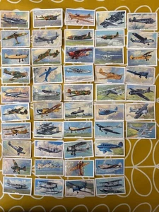 Aeroplanes set of 47 original pre WWII Gallaher cigarette cards in vgc - Picture 1 of 5