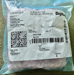 Lot of 4 - Ferroxcube TX29/19/15-3E6 - Ferrite Core Toroid - Picture 1 of 1