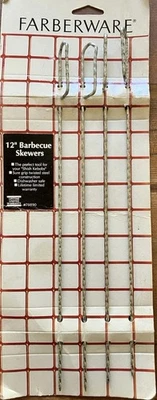 Set Of 4 farberware 12” Bbq Skewers New Open Box Dishwasher Safe - Image 1 of 4
