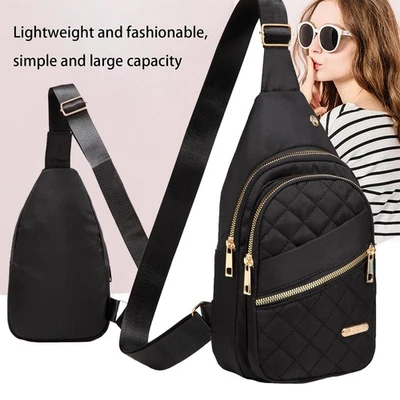  Mujer Hombre Bolso Bandolera Informal Bolso de Pecho Bandolera Mochila Bolso para Viaje Deporte Foto 1 de 4