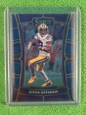 JUSTIN JEFFERSON 2023 Panini Select Draft Blue Concourse Base Card #52