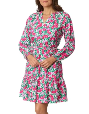 Draper James женщин длинным рукавом подпоясанный платье 2 кармана XXL - Изображение 1 из 4