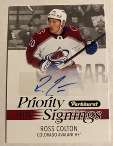 2025 UD Parkhurst Priority Signings ROSS COLTON Autograph 45/75 Spring Expo - Picture 1 of 2
