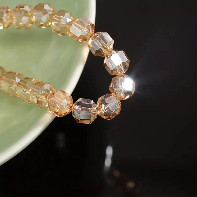 1 Strang (ca.30 Stck.) Glaswürfel Fac. Aurora Borealis Wunderschön 7x8 mm .306/3 - Bild 1 von 1