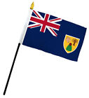 Bâton en plastique drapeau Turks & Caicos 4"x6"