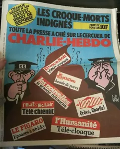 CHARLIE HEBDO NR. 581 DIE GANZE PRESSE A CHIE AUF CHARLIES SARG VON BE - Bild 1 von 1