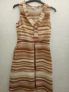 M&S Per Una size 10 Pure Linen Summer Tunic Dress Frill Collar and Seam Pockets. - Picture 1 of 14