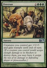 4x Overrun M12 MtG Magic Green Uncommon 4 x4 Card Cards