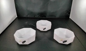 3-Arcopal Anais Milchglas Achteck Form 4 3/4" Müsli Dessert Schalen RAR - Bild 1 von 6