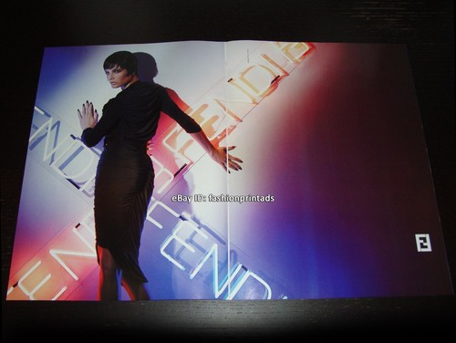 ANNUNCIO STAMPA FENDI 4 pagine vintage primavera 2001 BRIDGET HALL Karl Lagerfeld