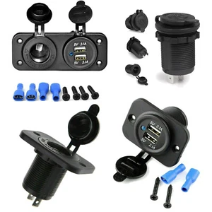 Dual USB Port Car Cigarette Lighter Socket 12V Charger Power Adapter Outlet 2.1A - Bild 1 von 17
