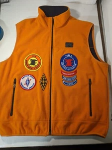 NRA Patches und Amateurfunk aufgenäht Lands End Weste und eine NRA Baseball Cap - Bild 1 von 12