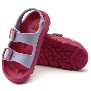 Sandali Birkenstock Bambini 5 Mogami Birko Flor Ghiacciato Viola Fibbia Fibbia Fibbia Slingback - Foto 1 di 15