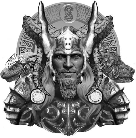 2023 Ghana Norse Gods LOKI Shaped Ultra High Relief Silver Plated Antiqued Coin Cover