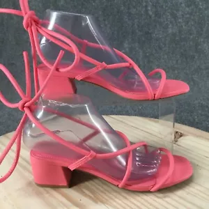 Sandalias H&M para mujer 39 informales punta abierta tacón bloque tobillo tiras rosa imitación cuero - Imagen 1 de 18