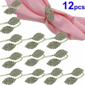 Hochzeit Diamant Strass Serviettenringe Wickelschnalle Bankett Dekor 12 Stck./Set - Bild 1 von 6