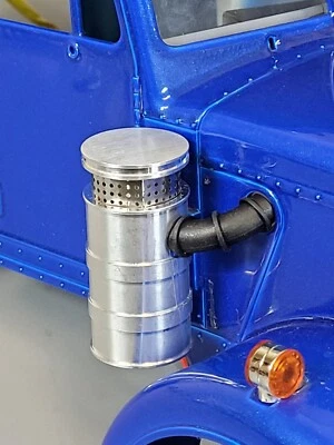 Aluminum L&R Pair Air Cleaner Intake + Rubber Hose Tamiya 1/14 King Grand Hauler - Image 1 of 4