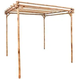 Bambuspergola Gartenpergola Holzpergola Spalier Pavillon Rankhilfe Terrasse Neu - Bild 1 von 4