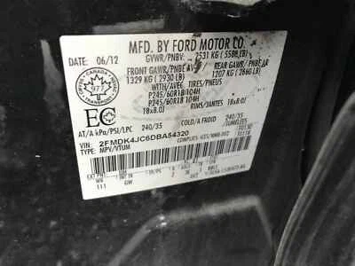 Used Air Cleaner Assembly fits: 2013 Ford Edge 3.7 Grade A Foto 1 de 4