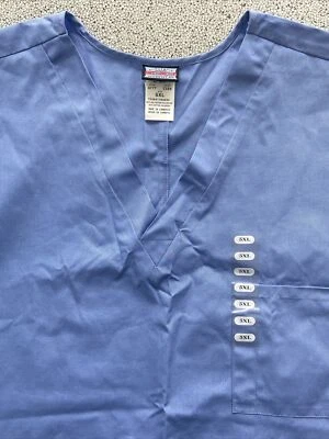 Cherokee Scrubs Unisex Workwear V Neck Scrub Top 4777 Ceil Blue Size 5XL - Image 1 of 4