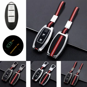 Alloy Silicone Car Key Fob Case Cover For Nissan Titan Rogue Altima 370Z Qashqai - Picture 1 of 11