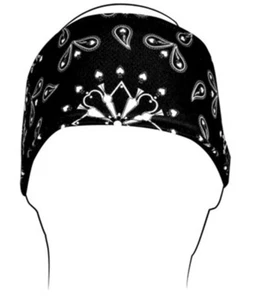 Zanheadgear Headband Black Paisley - Picture 1 of 1