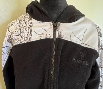 Chaqueta de Caza Huntworth Real Tree Negra Gris Camuflada - Para Mujer Talla M Cremallera Foto 1 de 4