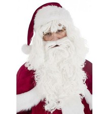 Parrucca e barba Santa Claus Babbo Natale extra lusso