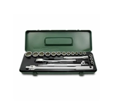 ASAHI TOOLS 1/2 英寸 LIGHTOOL 套筒扳手套装 VO4151 20 件带金属盒日本 — 第 1/2 张图片