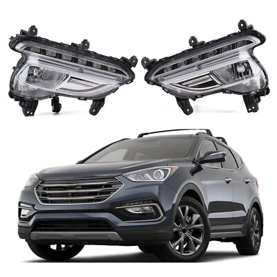 For 2017-2018 Hyundai Santa Fe Sport Front Drving Fog Light DRL Pair LH+RH - Image 1 of 4